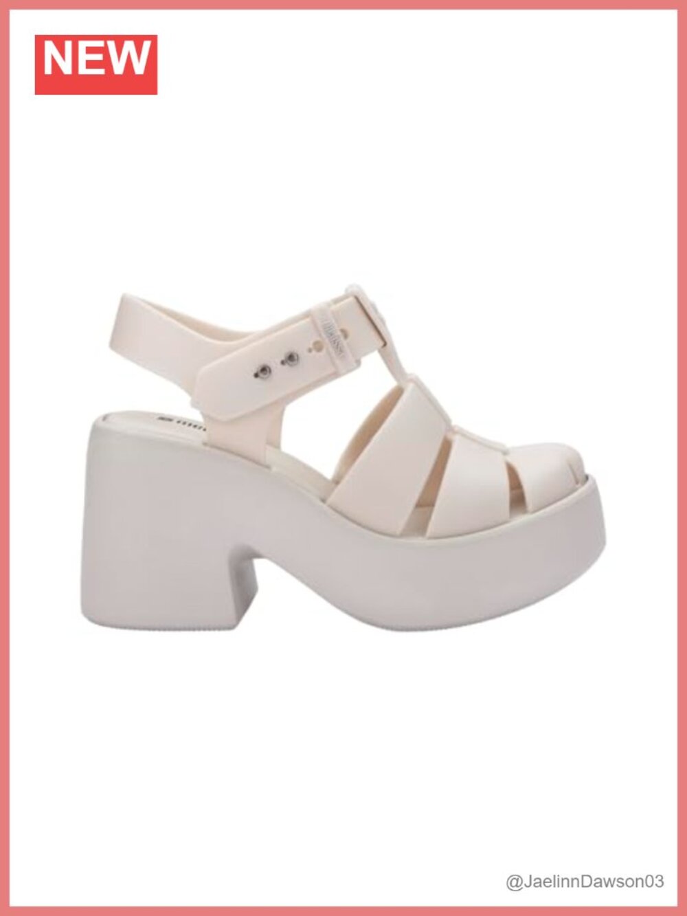 Melissa Lulu Platform Heeled Sandals Women's Ankle Strap Waterproof Vegan Shoes